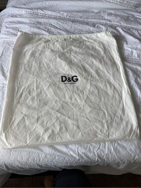 D&G Cream Drawstring Logo Dust Bag